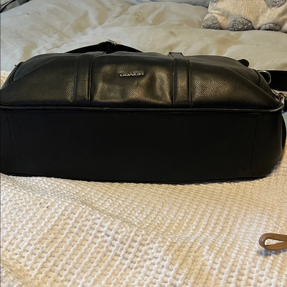 Coach Black Leather Men's Briefcase